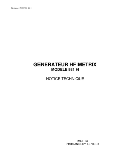generateur hf metrix modele 931 h