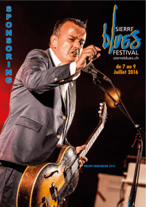 Juillet 2016 du 7 au 9 - Sierre blues festival