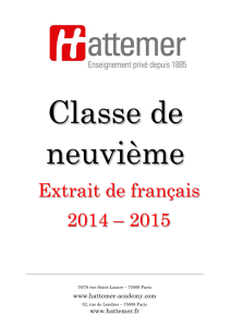 Extrait de français 2014 – 2015