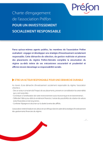 Charte d`Investissement Socialement Responsable