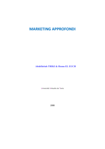 marketing approfondi - UVT e-doc