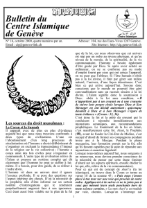 Bulletin n°16 - Centre Islamique de Genève