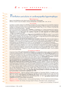 Fibrilation auriculaire et cardiomyopathie hypertrophique