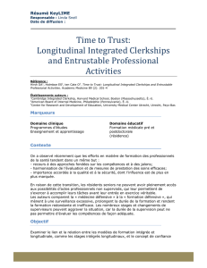 Longitudinal Integrated Clerkships and Entrustable Professional