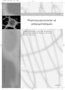 Pharmacoéconomie et antipsychotiques