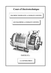 Machine - DC génératrice