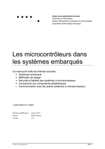 Les microcontrôleurs dans les systèmes embarqués - BFH