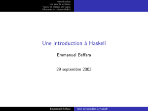 Une introduction `a Haskell