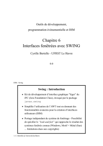 Chapitre 6 Interfaces fenêtrées avec SWING - LITIS