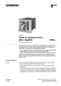 8305 Unité de traitement local BPS / NetBPS PRV2