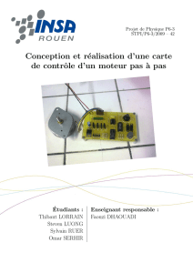 Conception et réalisation d`une carte de contrôle d`un moteur pas `a