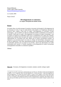 D&eacute;veloppement et croissance