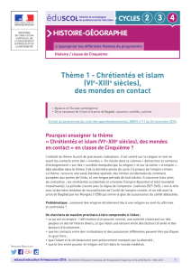 Chrétientés et islam (VIe-XIIIe siècles)