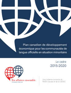 Le cadre du Plan canadien de développement économique