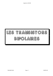 LES TRANSISTORS BIPOLAIRES