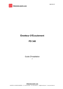 Guide D`Installation , Émetteur D`Écoulement PD 340 - Proces-Data