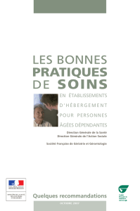 Les bonnes pratiques de soins en EHPAD