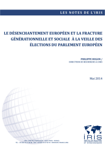 LE DÉSENCHANTEMENT EUROPÉEN ET LA FRACTURE