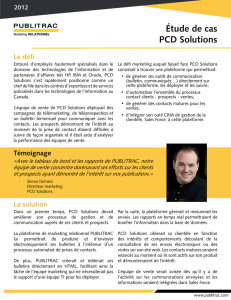 Étude de cas PCD Solutions