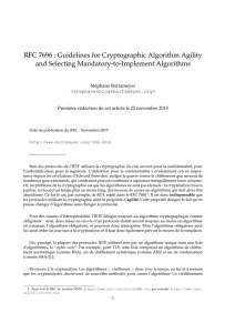 RFC 7696 : Guidelines for Cryptographic Algorithm Agility and