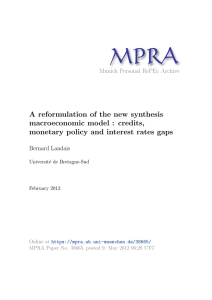 A reformulation of the new synthesis macroeconomic model : credits