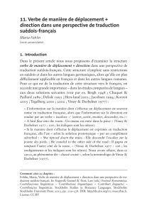 11. Verbe de manière de déplacement + direction dans une