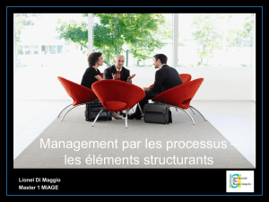 Management par les processus – les éléments