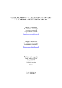 COMMUNICATION ET MARKETING D`INSTITUTIONS