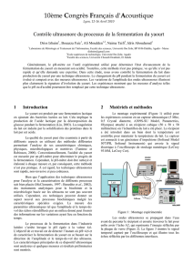 Ultrasonic evaluation of yoghurt fermentation process