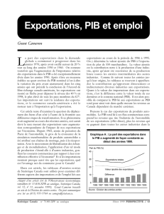 Exportations, PIB et emploi