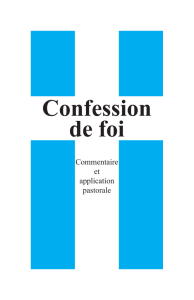 Confession de foi, commentaire et application pastorale