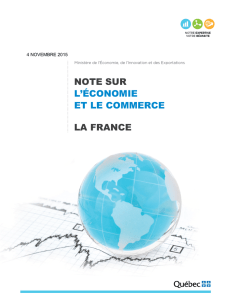 Note sur l`économie et le commerce de la France