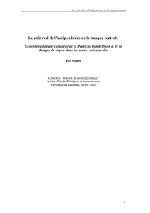 Le coût réel de l`indépendance de la banque centrale