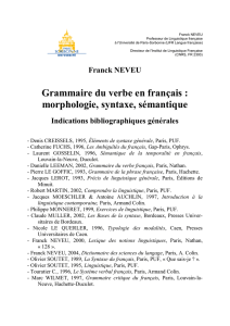 Grammaire du verbe en français