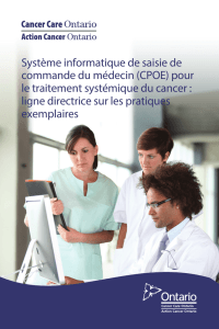 Système informatique de saisie de commande du médecin (CPOE