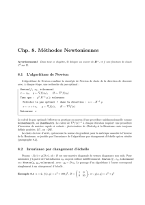 Chp. 8. Méthodes Newtoniennes