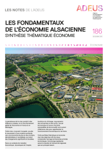 Les fondamentaux de l`économie alsacienne