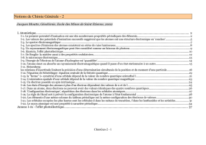 Notions de Chimie Générale