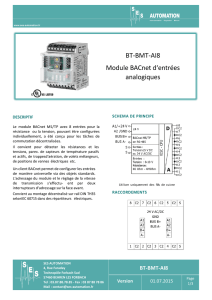BT-BMT-AI8 Module BACnet d`entrées analogiques