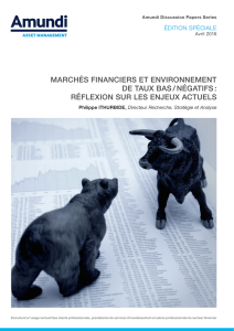 marchés financiers et environnement de taux bas / négatifs