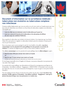 Document d`information sur la surveillance médicale : tuberculose