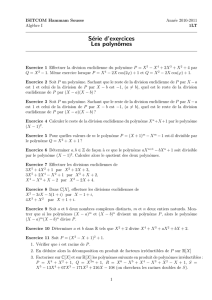 Série d`exercices Les polynômes