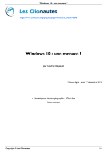 Windows 10 : une menace