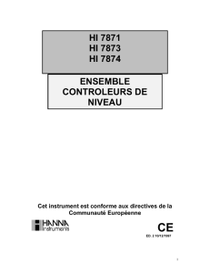 HI 7871 HI 7873 HI 7874 ENSEMBLE CONTROLEURS DE NIVEAU