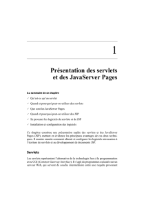 Présentation des servlets et des JavaServer Pages