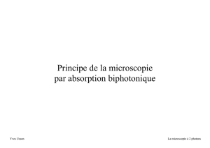 Principe de la microscopie par absorption biphotonique