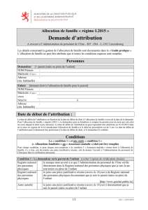 Demande attribution - Fonction publique Luxembourg