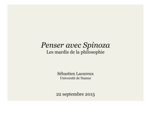 Penser avec Spinoza - Les Mardis de la Philo