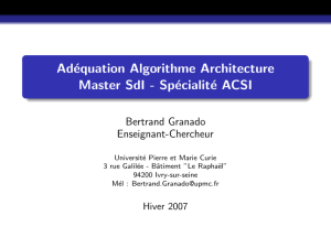 Adéquation Algorithme Architecture Master SdI