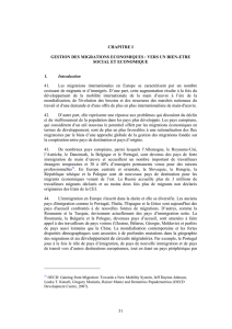 des migrations et au développement de circuits